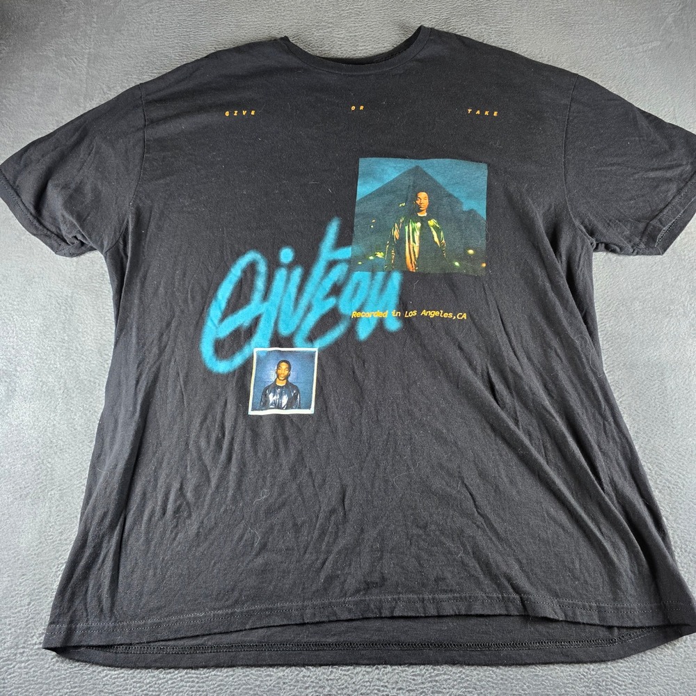 Giveon Give Or Take Tour T-Shirt Black Graphic Tee Mens XL Los Angeles R&B
